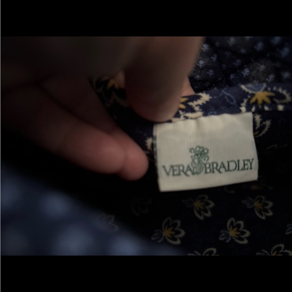 Vintage Vera Bradley Floral Quilted purse - Blue and Yellow - Picture 4 of 6